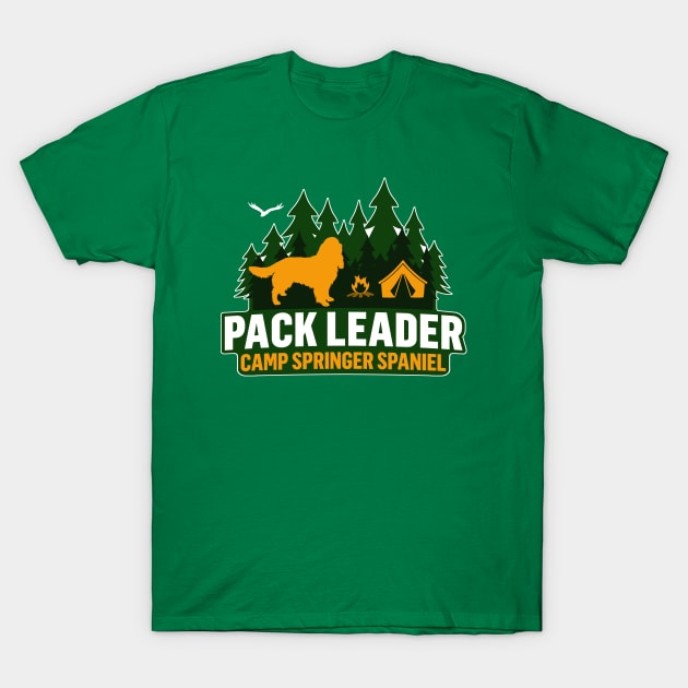 Camp Springer Spaniel Pack Leader T-Shirt by Rumble Dog Tees